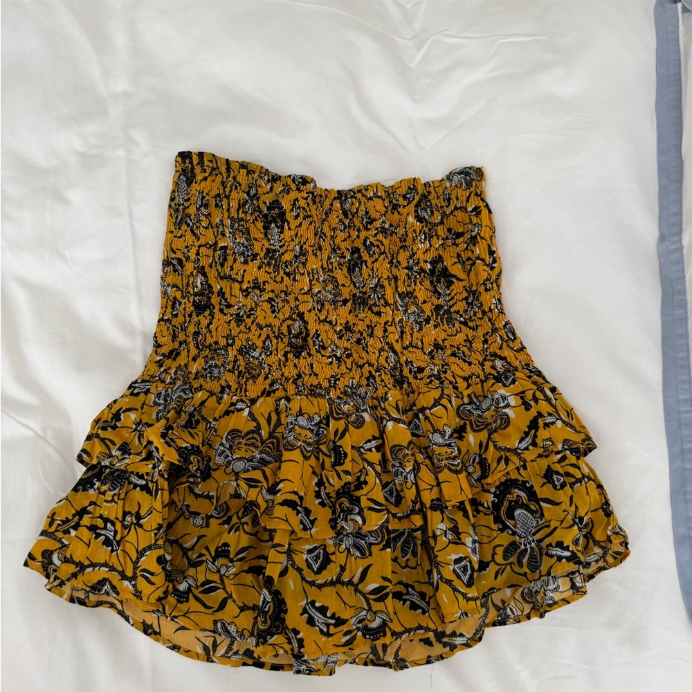 Isabel Marant Etoile Floral Yellow and Black Women's Skirt